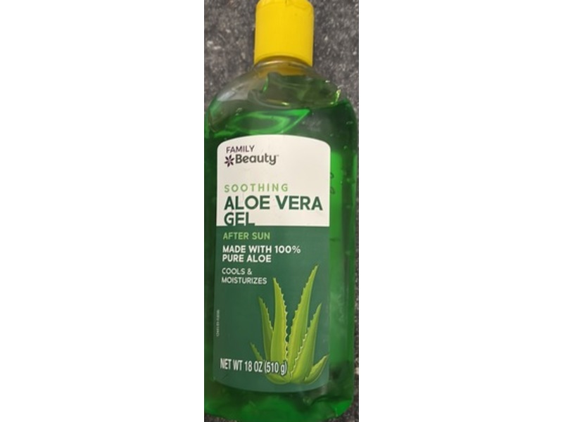 Family Beauty Soothing After Sun Gel, Aloe Vera, 18 oz/510 g