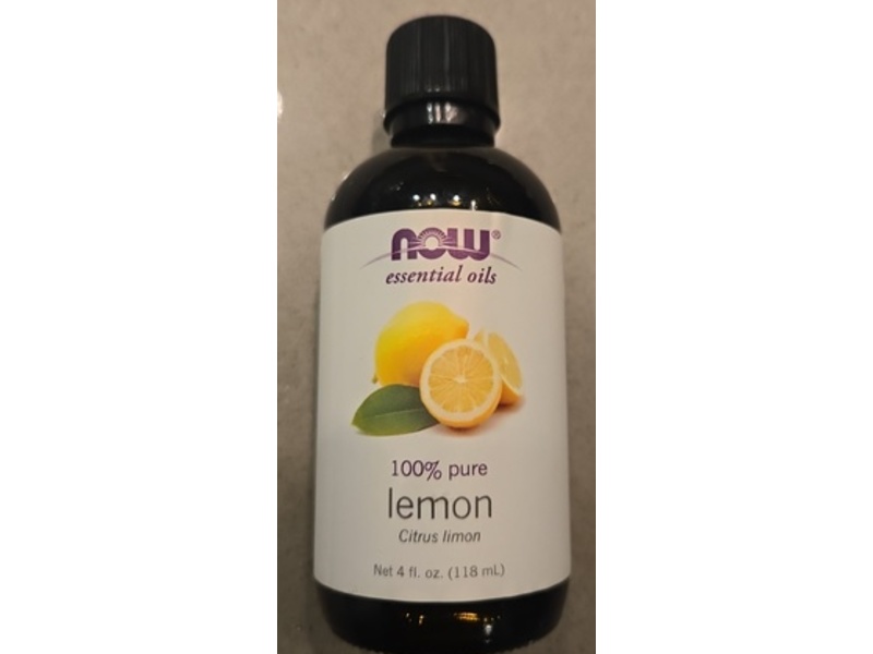 NOW Essential Oils, 100% Pure Lemon, 4 fl oz/118 mL