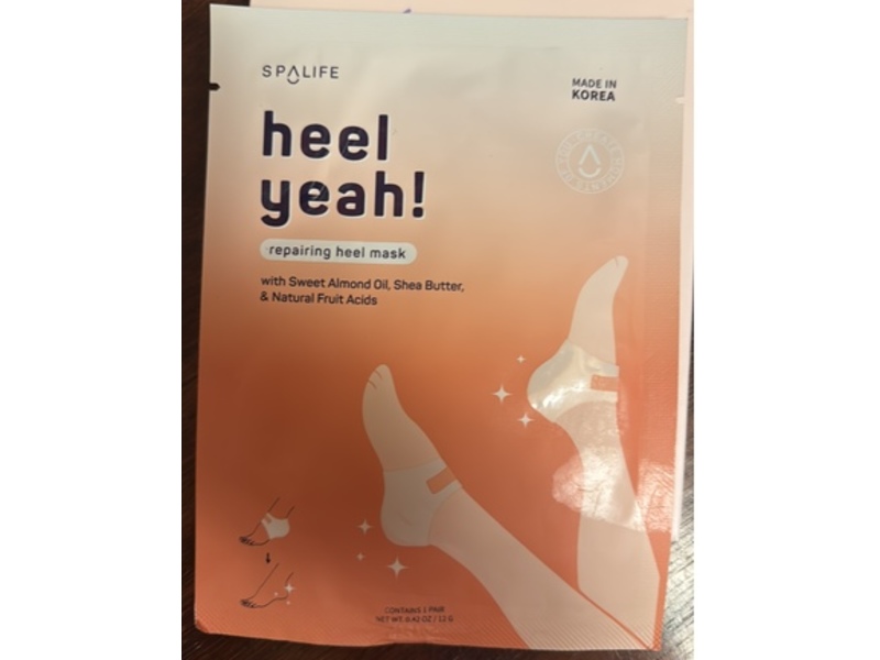 SpaLife Heel Yeah! Repairing Heel Mask, 0.42 oz/12 g, 1 Pair