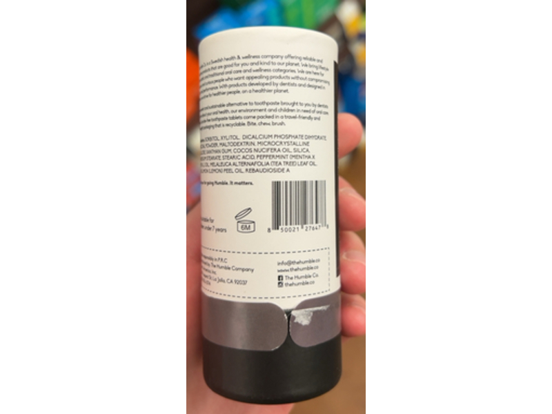 The Humble Co. Toothpaste Tablets, Charcoal Powder, 60 Count