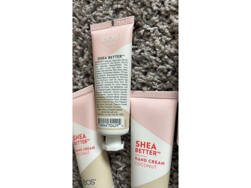 Eos Shea Better Hand Cream, Coconut, 1 fl oz/30 mL
