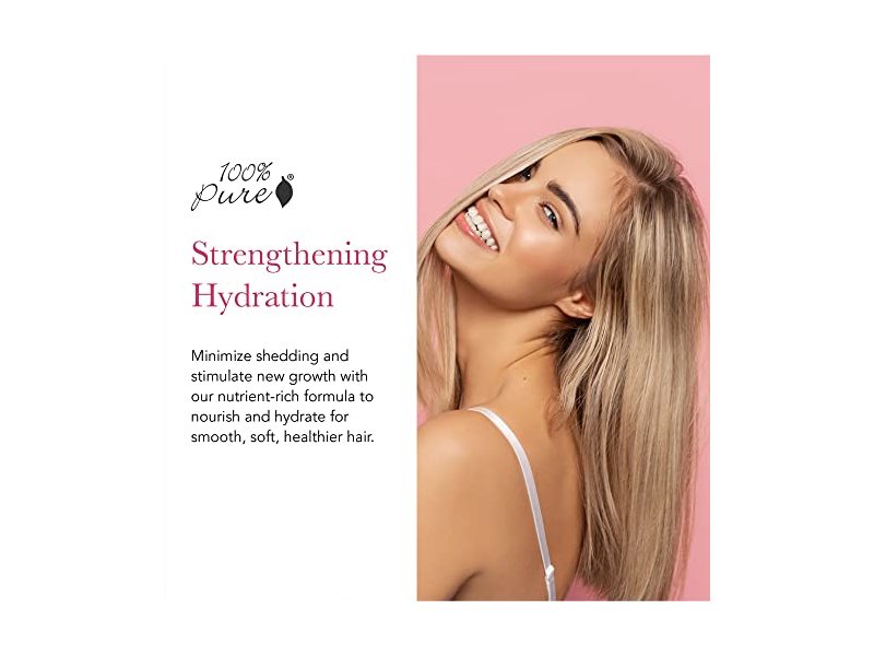 100% Pure Glossy Locks Grow More Conditioner, 16 fl oz/474 mL