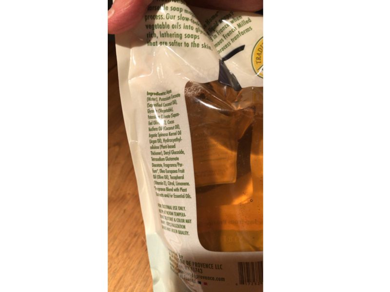 A La Maison De Provence Olive & Argan Oils Hand & Body Liquid Soap, Provence Lemon, 33.8 fl oz/1 L