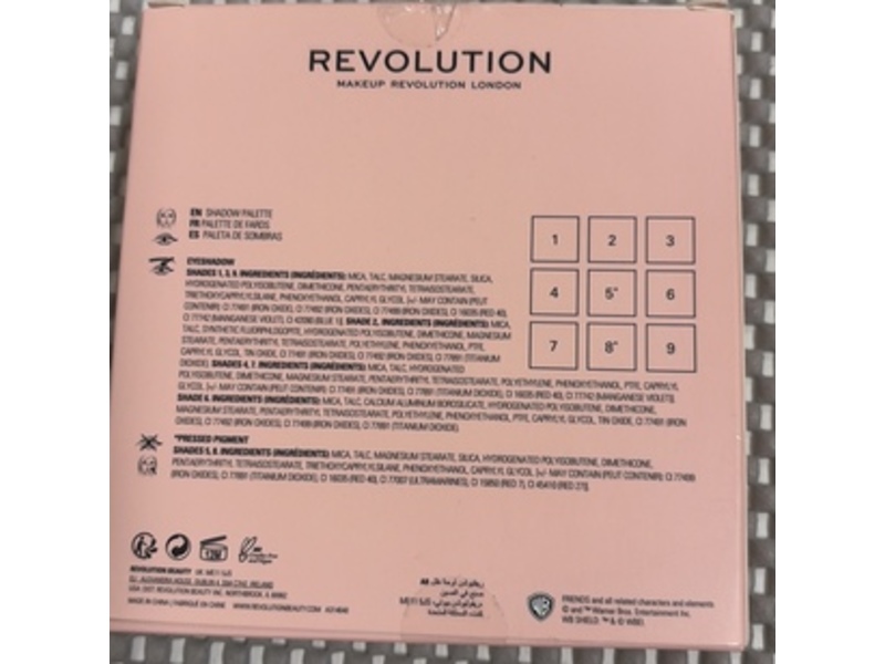 Revolution x Friends Eyeshadow Palette, Rachel, 0.035 oz/1 g