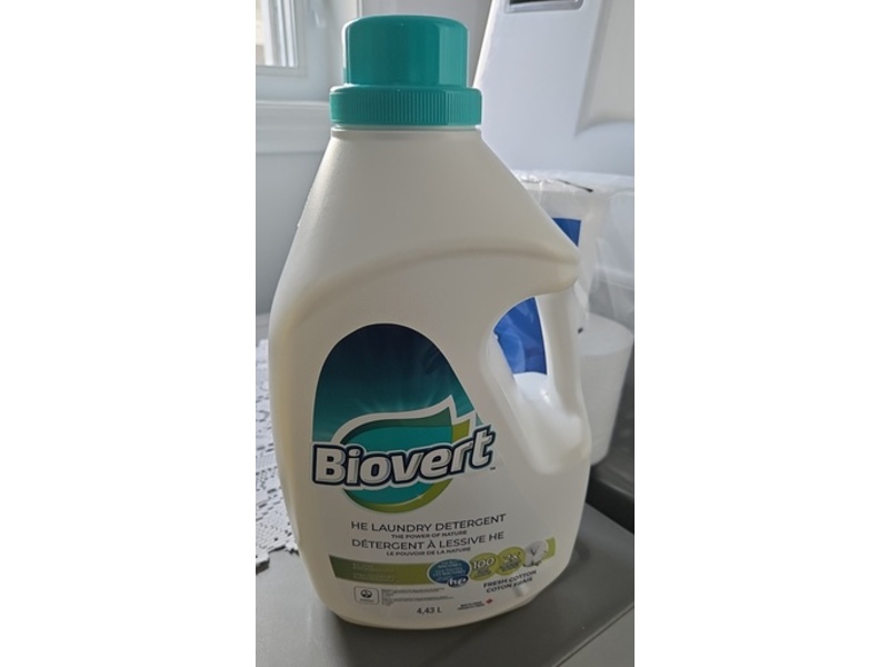 Biovert Laundry Detergent, 4.43 L