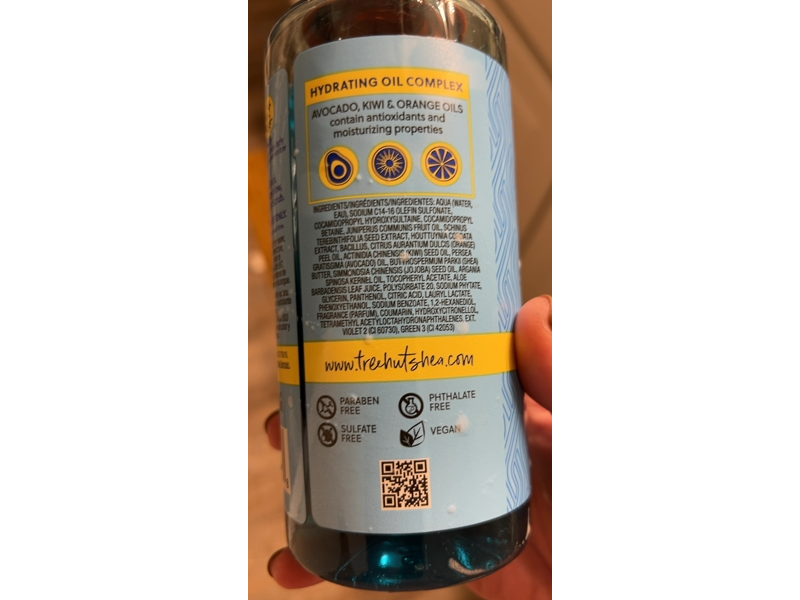 Tree Hut Blue Musk Foaming Gel Wash, Pink Pepper + Tonka, 18 fl oz/532 mL