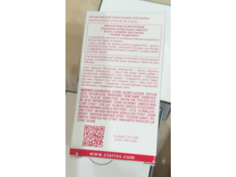 Clarins Paris Bright Plus Dark Spot Targeting Serum, 1 oz/30 mL