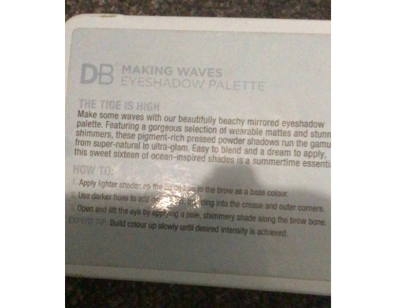 DB Cosmetics Making Waves Eyeshadow Palette, 16 g
