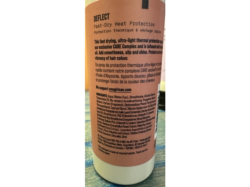 AG Care Deflect Fast-Dry Heat Protection, 5 fl oz/148 mL