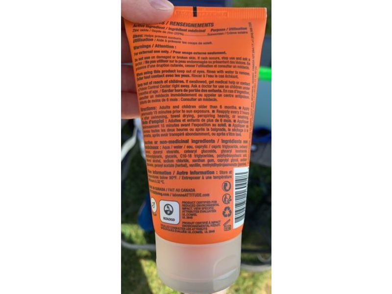 Attitude Mineral Sunscreen, SPF 30, Vanilla Blossom, 5.2 oz/150 g