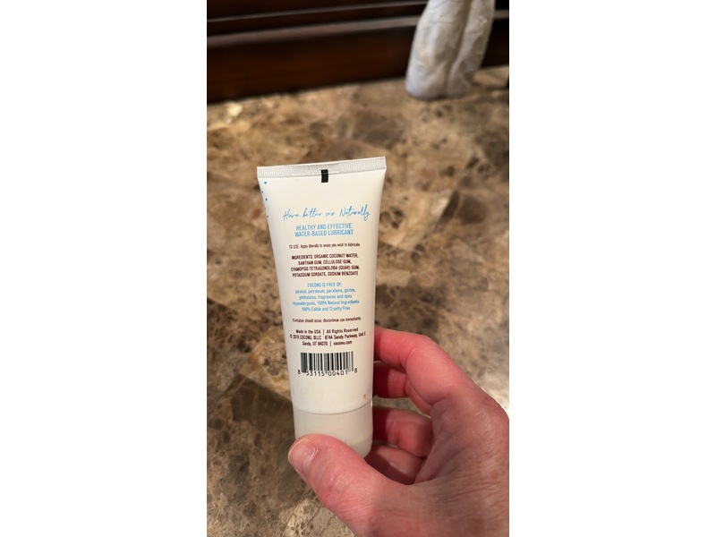 Coconu Water Based Lubricant, 3 fl oz/88 mL