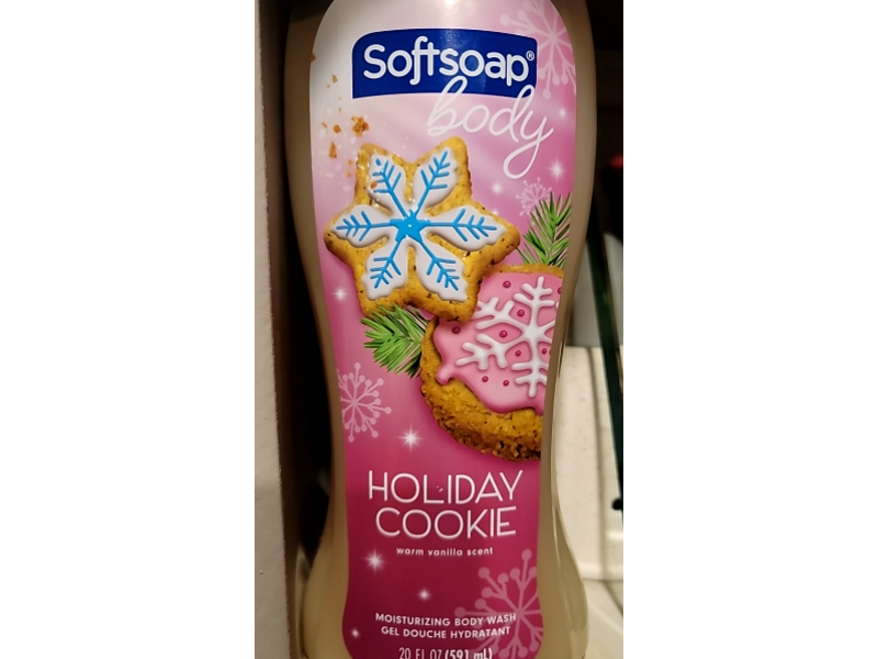 SoftSoap Holiday Cookie Moisturizing Body Wash, Warm Vanilla Scent, 20 fl oz/591 mL