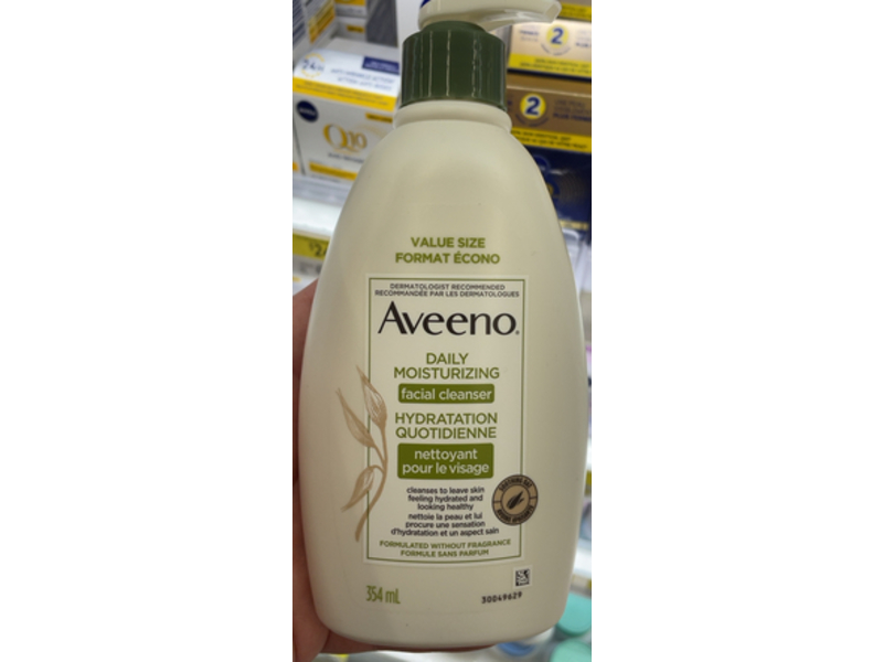 Aveeno Daily Moisturizing Facial Cleanser, Soothing Oat, 354 mL