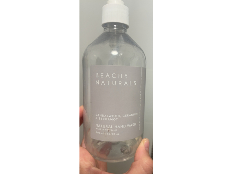 Beach RD Naturals Hand Wash, Sandalwood Geranium & Bergamot, 16.9 fl oz/500 mL