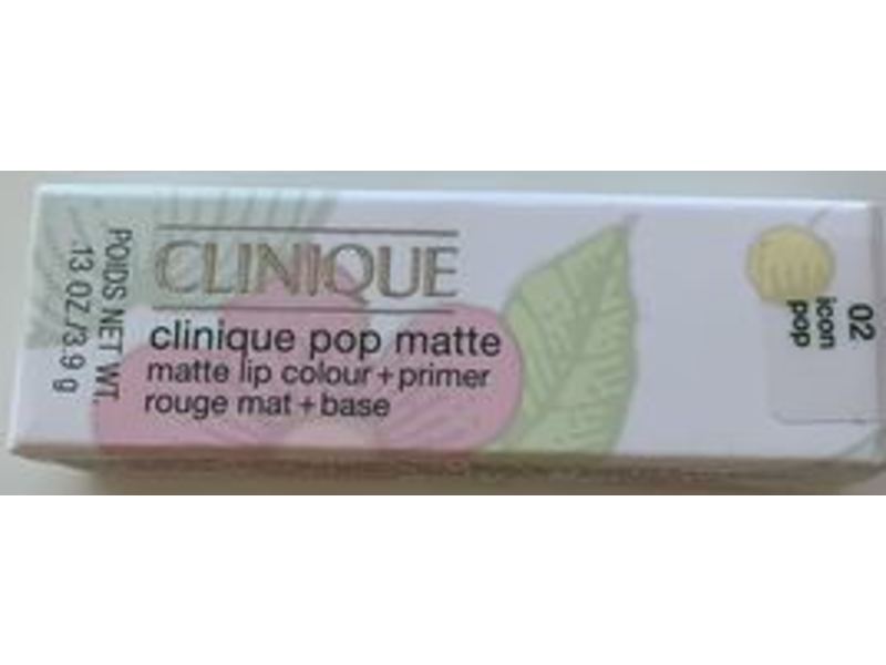 Clinique Pop Matte Lip Colour + Primer, No. 02 Icon Pop, 0.13 oz/3.9 g