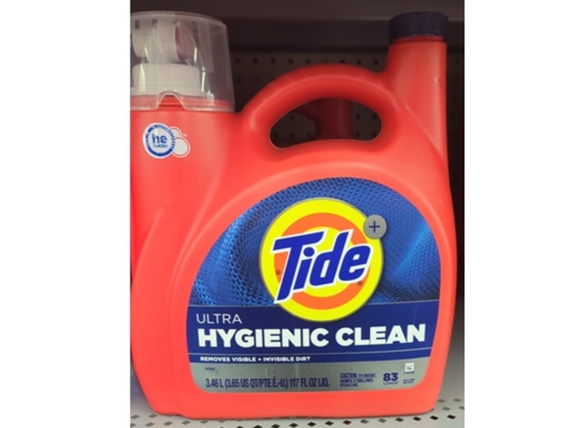 Tide Ultra Hygienic Clean Liquid Laundry Detergent, 83 Loads, 117 fl oz/3.46 L