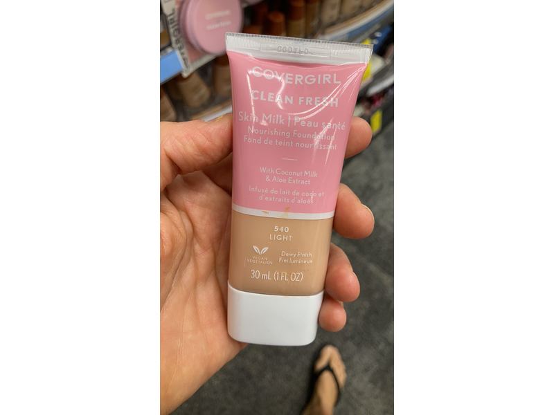 CoverGirl Clean Fresh Skin Milk Foundation, Light 540, 1 fl oz/30 mL.
