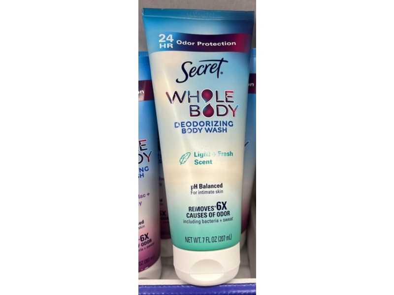 Secret Whole Body Deodorizing Body Wash, Light + Fresh, 7 fl oz/207 mL