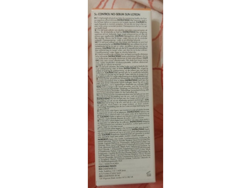 Dr.Ceuracle 5α Control No-Sebum Sun Lotion, SPF 50+ PA++++, 1.69 fl oz/50 mL