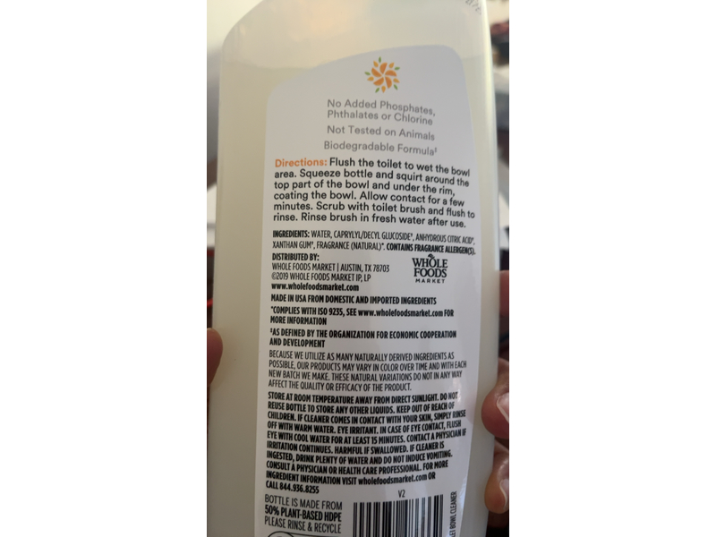 365 Whole Foods Market Toilet Bowl Cleaner, Citrus, 24 fl oz/710 mL