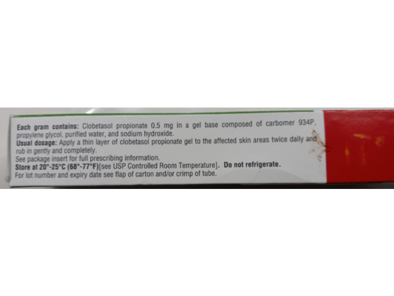 Clobetasol Propionate Gel 0.05%, 60 g Taro, (RX)