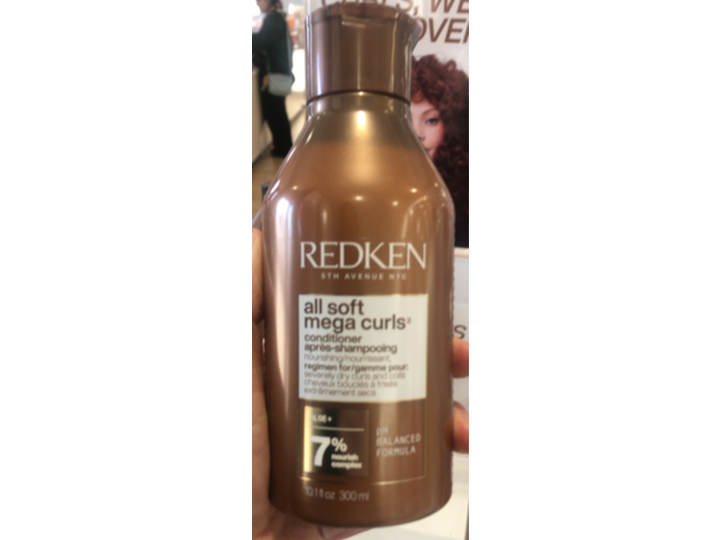 Redken All Soft Mega Curls Conditioner, Aloe+, 10.1 fl oz/300 mL