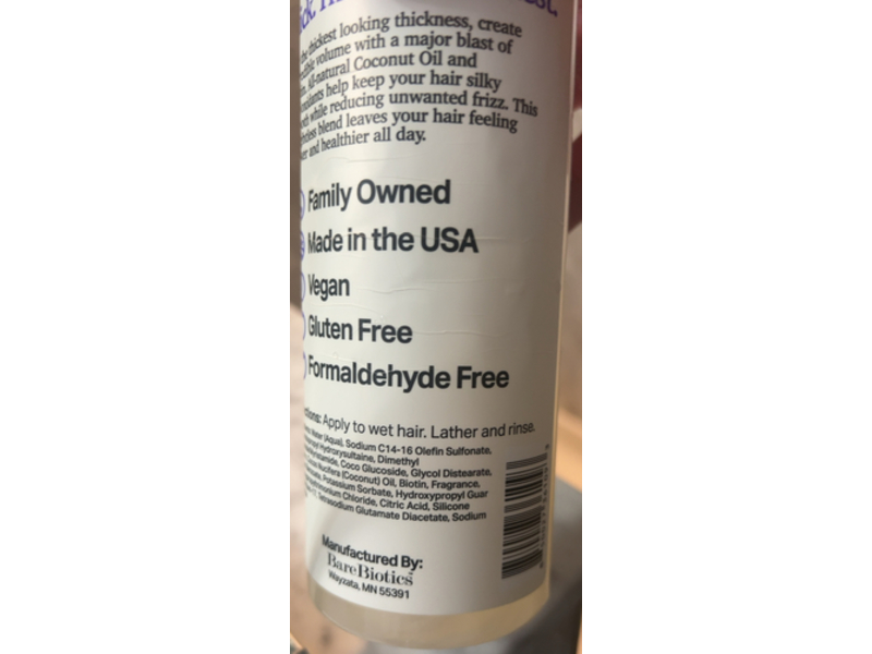 Bare Biotics Thick Thicker Thickest Thickening Shampoo, 16 fl oz/473 mL