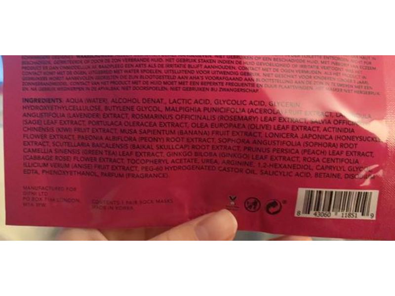 Holler And Glow Purrfect Pedi Transforming Intensive Foot Peel Sock Mask, 1.35 fl oz/40 mL