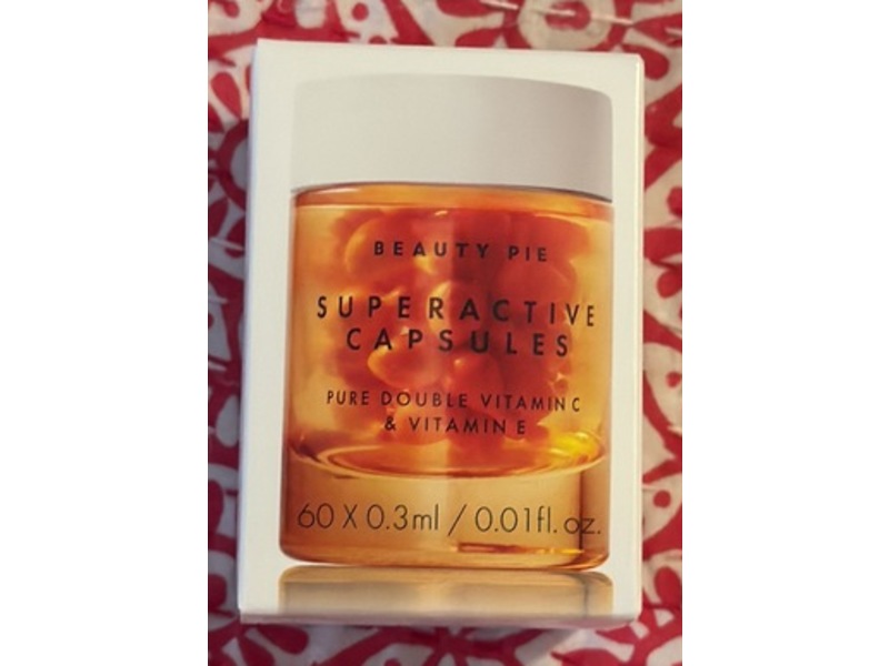 Beauty Pie Superactive Capsules Pure Double Vitamin C & Vitamin E Serum, 0.01 fl oz/0.3 mL, 60 Count