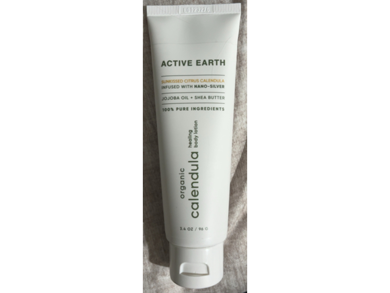 Active Earth Organic Calendula Healing Body Lotion, Jojoba Oil + Shea Butter, 3.4 oz/96 g