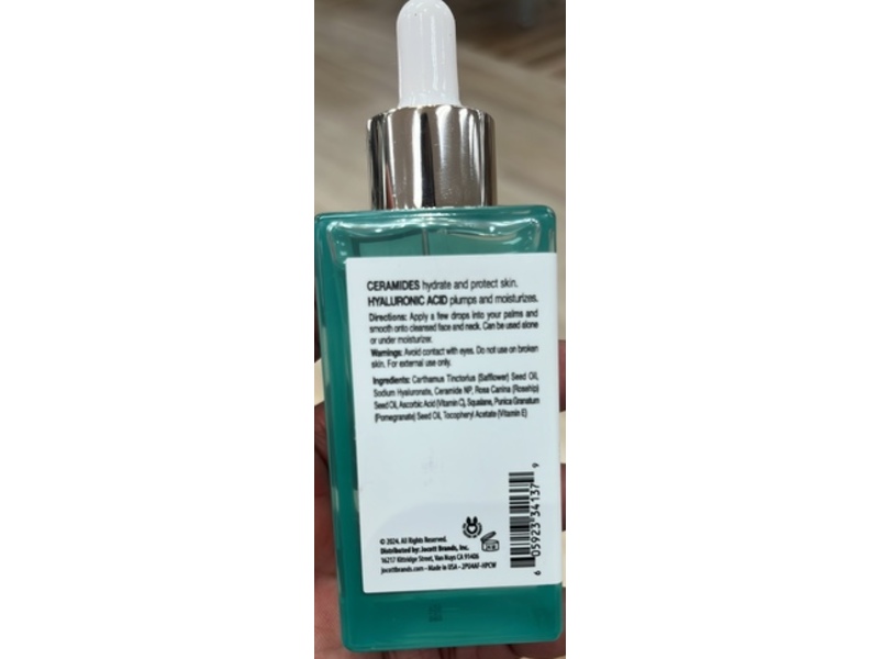 Valjean Labs Barrier Repair Facial Oil, Ceramides + Hyaluronic Acid, 2 fl oz/59 mL