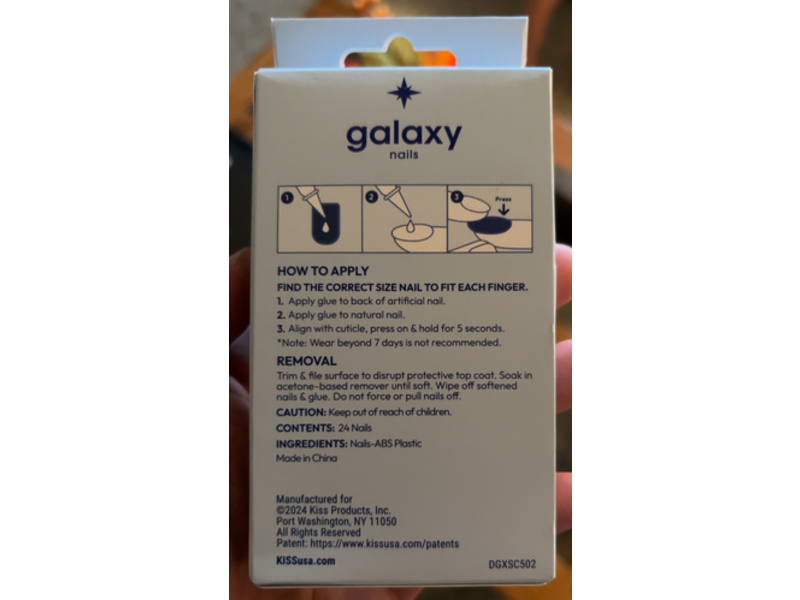 Kiss Galaxy Nails, Be Glam, 24 Count