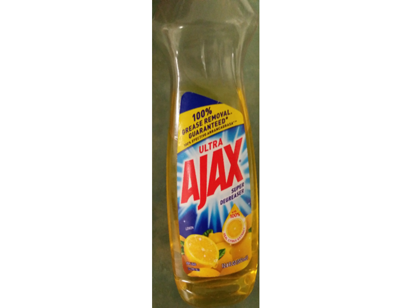Ajax Ultra Super Degreaser Dish Liquid, Lemon, 12.6 fl oz/372 mL