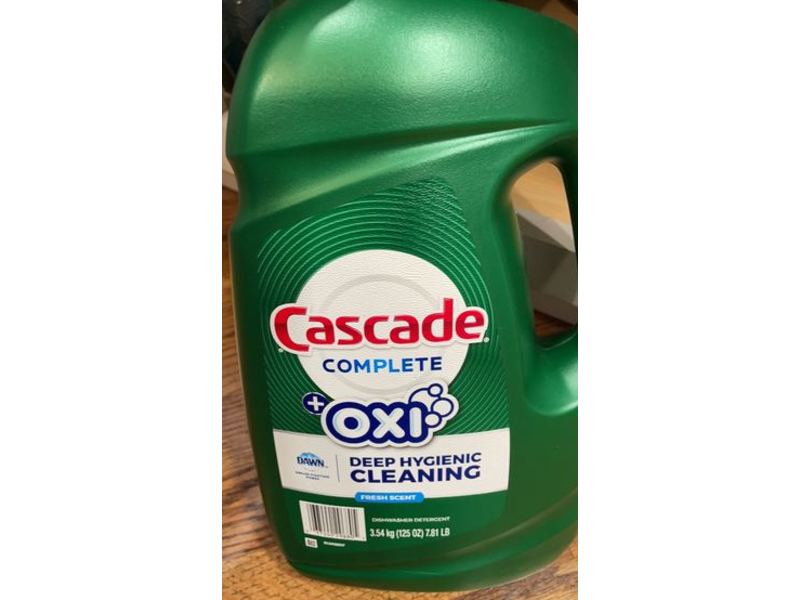 Cascade Complete Oxi Dishwasher Detergent, Fresh Scent, 125 oz/3.54 g