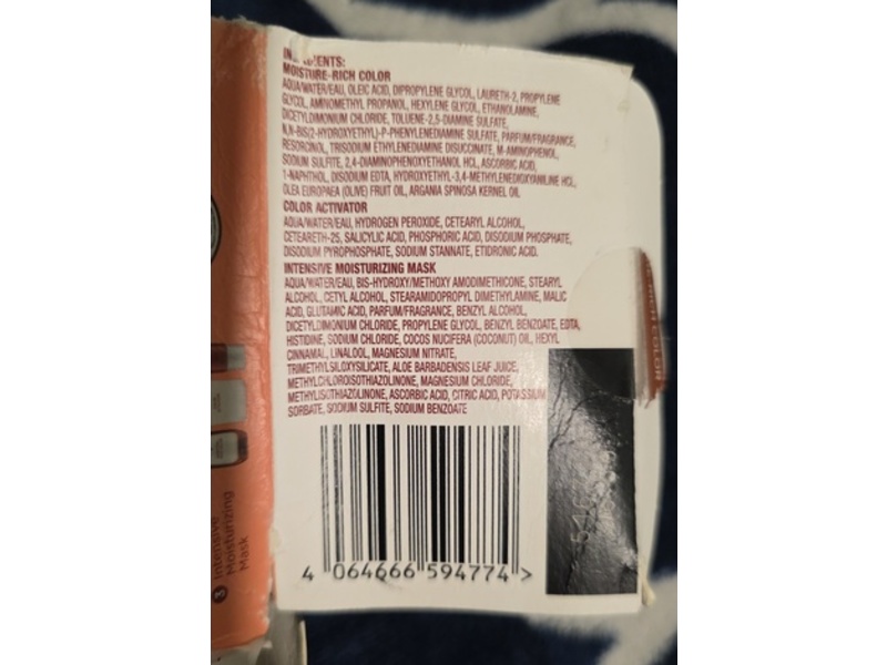 Clairol Textures & Tones Permanent Moisture-Rich Hair Color, 1B Silken Black, 1 Application