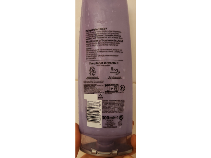 L'Oreal Paris Elvive Conditioner, Hyaluron Plump, 300 mL