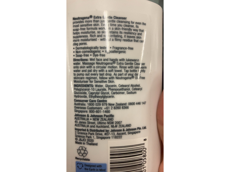 Neutrogena Extra Gentle Cleanser, 200 mL