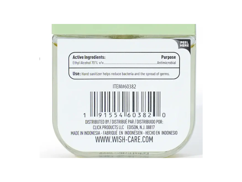 Wish Hand Sanitizer, Golden Citrus, 1.2 fl oz/35 mL