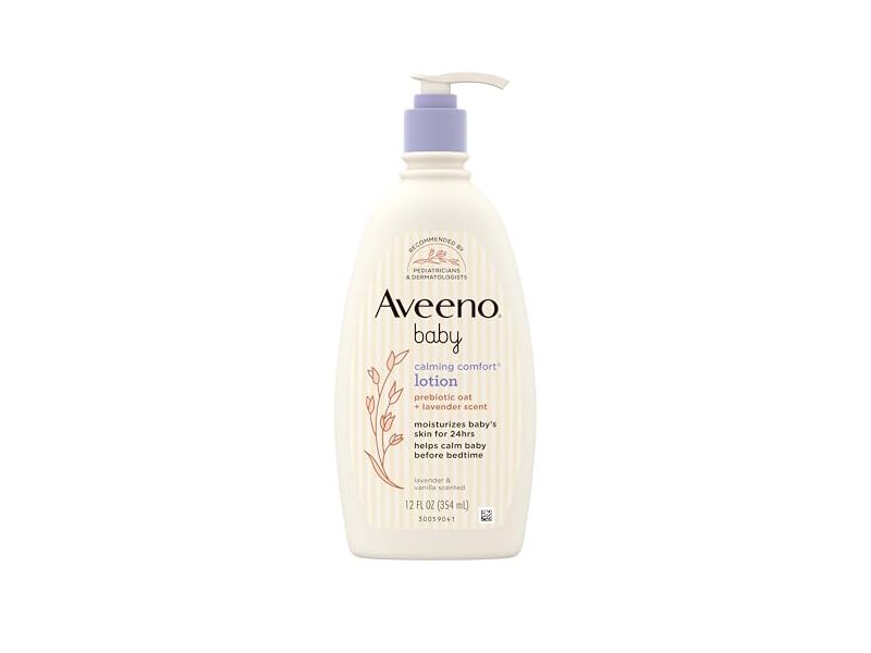 Aveeno Baby Calming Comfort Lotion, Probiotic Oat + Lavender, 12 fl oz/354 mL