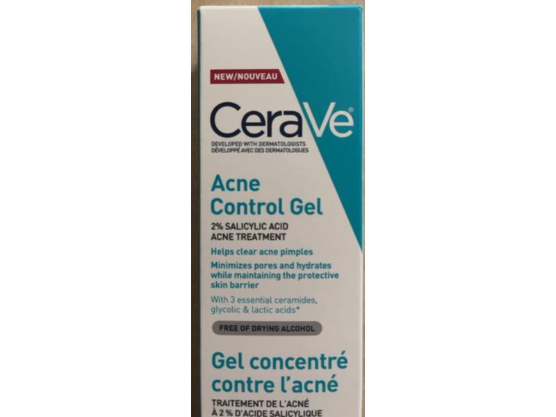 CeraVe Acne Control Face Gel, 2% Salicylic Acid, 1.35 fl oz/40 mL