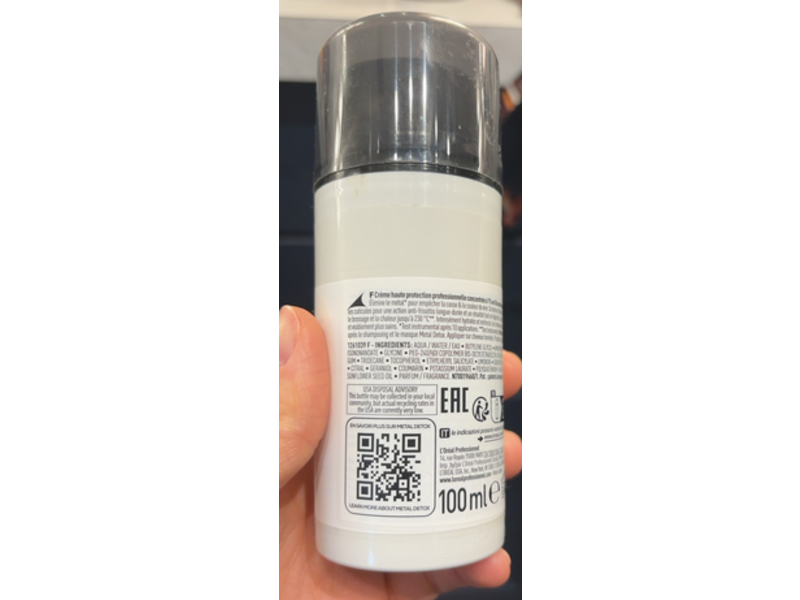 L'Oreal Metal Detox High Protection Cream, 3.4 fl oz/100 mL