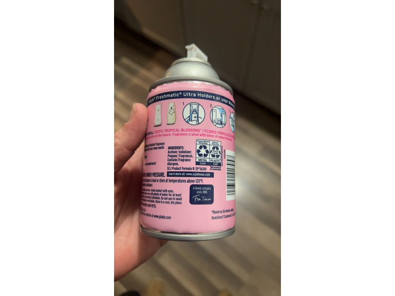 SC Johnson Glade Automatic Air Freshener - Exotic Tropical Blossoms - 6.2 oz - Pack of 4