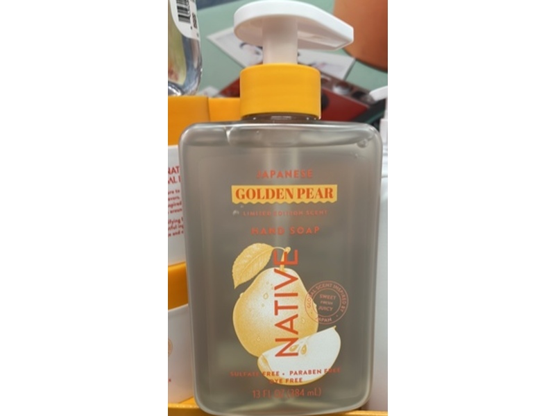 Native Limited Edition Hand Soap, Japanese Golden Pear, 13 fl oz/384 mL, Pack Of 2