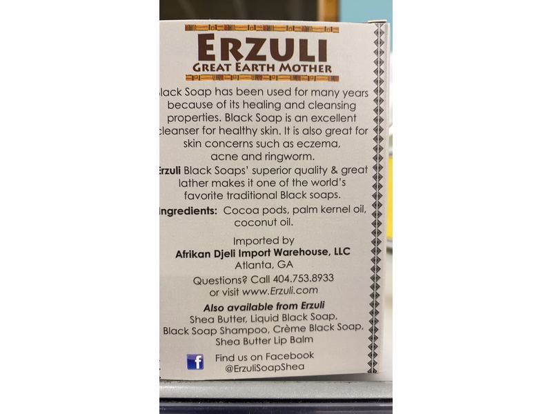 Erzuli Black Soap Bar , 4 oz/120 g