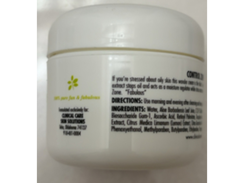 Clinical Care Skin Solutions Control Zone Oil Free Moisturizer, Conquer (Zit), 2 oz/56 g