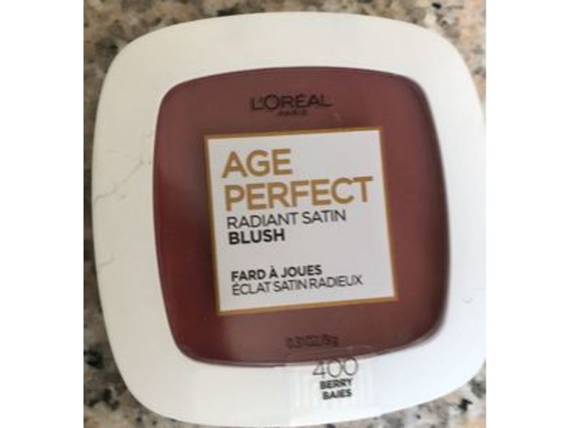 L'Oreal Paris Age Perfect Radiant Satin Blush, Camellia Oil, 400 Berry, 0.31 oz/9 g