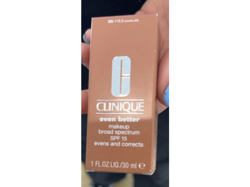 Clinique Even Better Makeup Evens & Corrects, SPF 15, WN 115.5 Mocha, 1 fl oz/30 mL