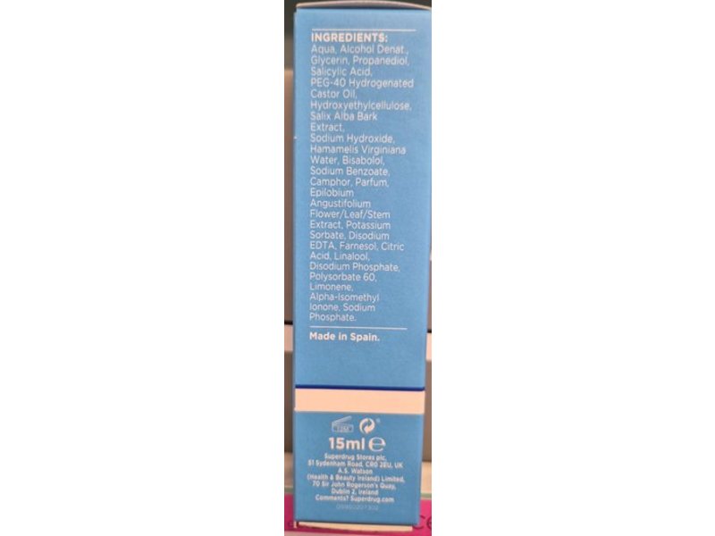Superdrug Deep Action Targeted Blemish Solution, 2% Salicylic Acid, 15 mL