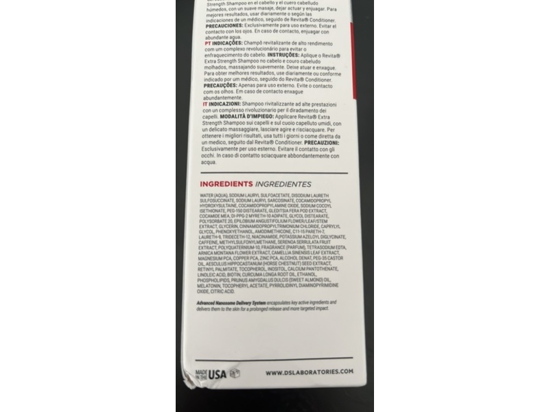 Ds Labs Revita Extra Srength Hair Density Shampoo, 7 fl oz/205 mL