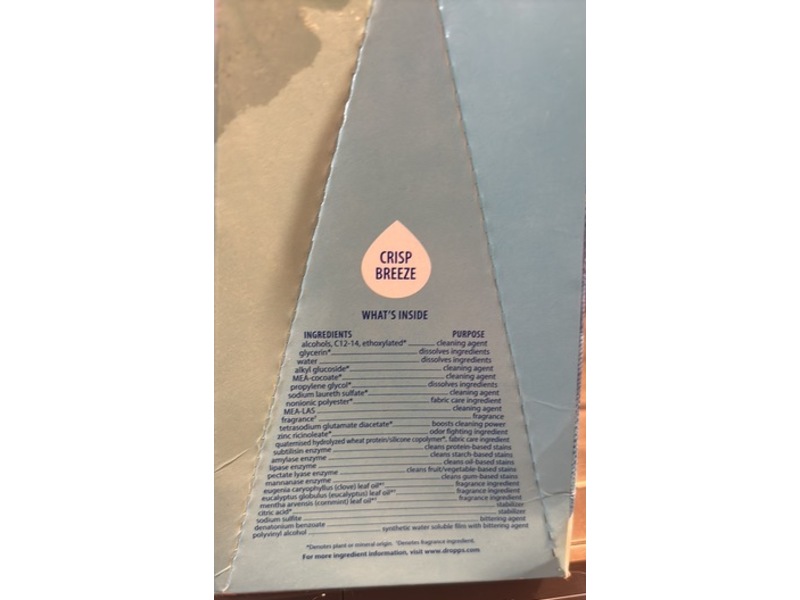 Dropps 4-In-1 Plus Oxi Biobased Power Laundry Detergent, Crisp Breeze, 21.44 oz/608 g, 38 Count